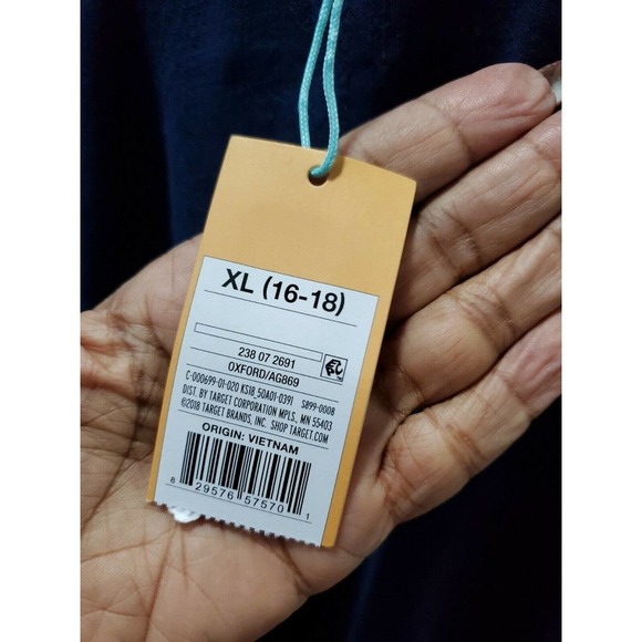 Kona Sol Women's Solid Blue Polyester V-Neck Short Sleeve Blouse Size X-Large - Picture 9 of 12